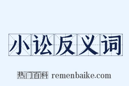 小讼反义词是什么意思的图片